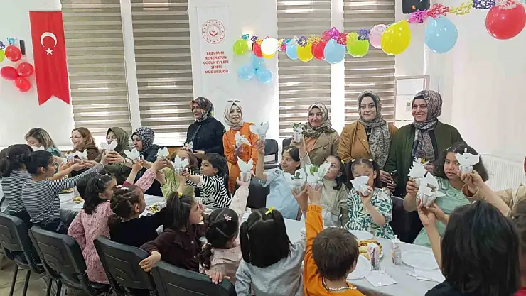 Anneler ve çocuklar, Erzurum'da duygu dolu bir etkinlikle bir araya geldi.
