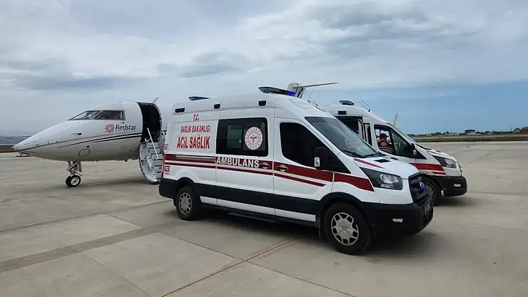 Aort Koarktasyon Tanısı Konan Bebek, İstanbul'a Uçak Ambulansla Sevk Edildi