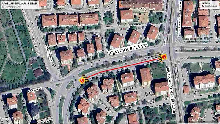 Atatürk Bulvarı'nda Gece Yarısı Başlayan Çalışmalarla Farklı Bir Görünüm Kazanıyor!