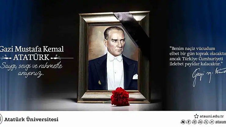 Atatürk'ü Anma Günü'nde Rektör Hacımüftüoğlu'ndan anlam dolu mesaj