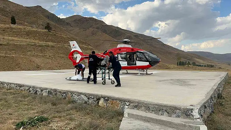 Başkale'den Van'a ambulans helikopterle hasta transferi gerçekleştirildi