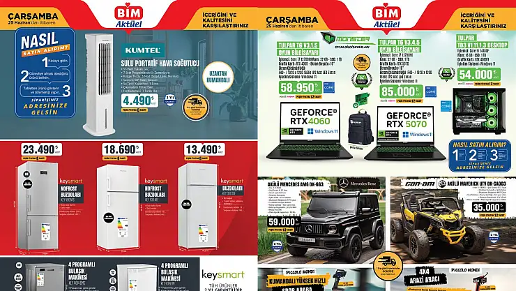 BİM'de 25 Haziran 2025'te sulu portatif hava soğutucu ve indirimli ürünler satışta!