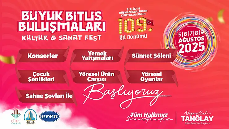 Bitlis'te Kurtuluşun 109. Yılı Coşkulu Etkinliklerle Kutlanacak