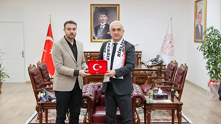Bulanık Kopspor Başkanı Yasin Temel'den Vali Çakır'a ziyaret