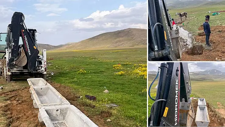 Çatak Belediyesi'nden Hayvancılığa Destek: Takoh Yaylası'na Sıvat Su Havuzları Yerleştirildi