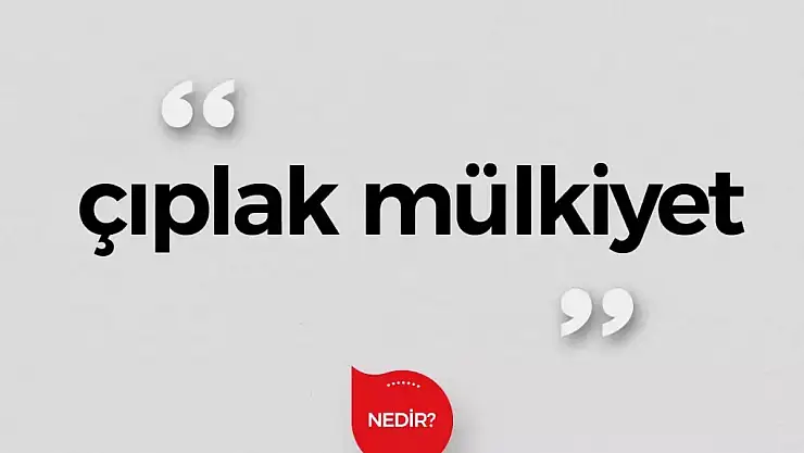 Çıplak mülkiyet hakkı ne demek?