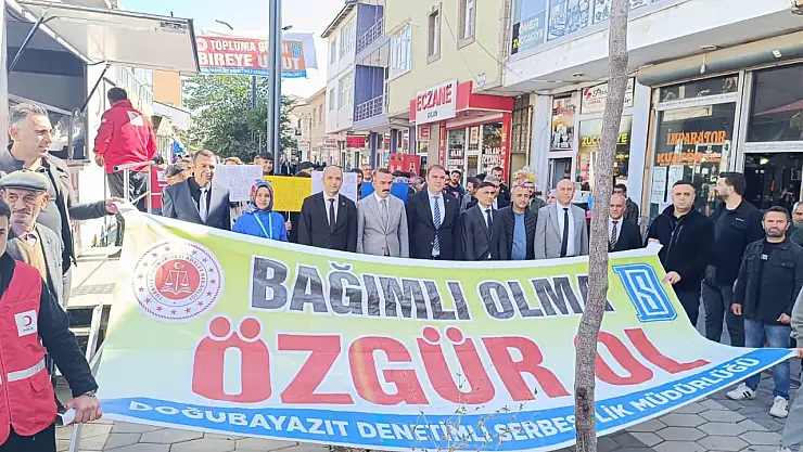Diyadin'de kamu kurumları ve STK'lardan bağımlılıkla mücadele mesajı