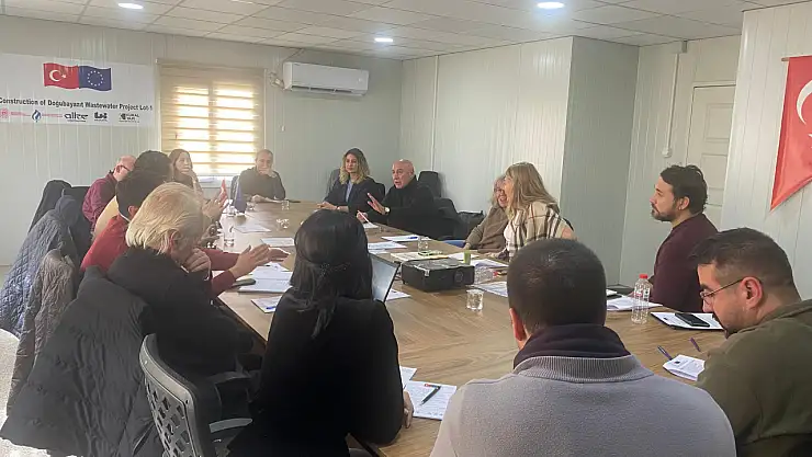 Doğubayazıt'ta atıksu arıtma tesisi inşaatında aylık ilerleme toplantısı yapıldı