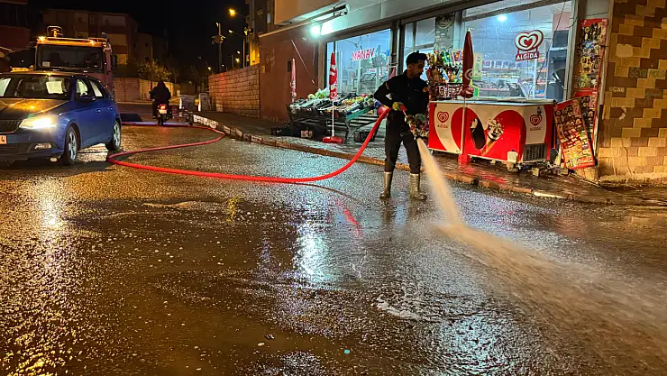 Doğubayazıt'ta baharın gelişiyle yol yıkama çalışmaları hız kazandı
