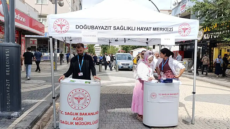 Doğubayazıt'ta sağlık için farkındalık çalışmaları sürüyor