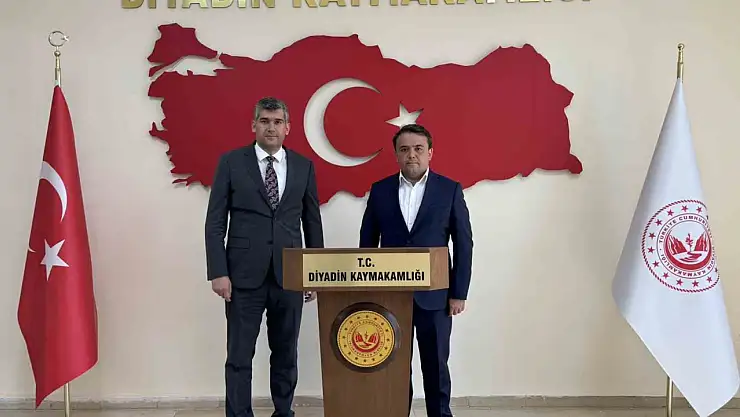 Eleşkirt Kaymakamı Saygılı'dan Kaymakam Korkusuz'a nezaket ziyareti