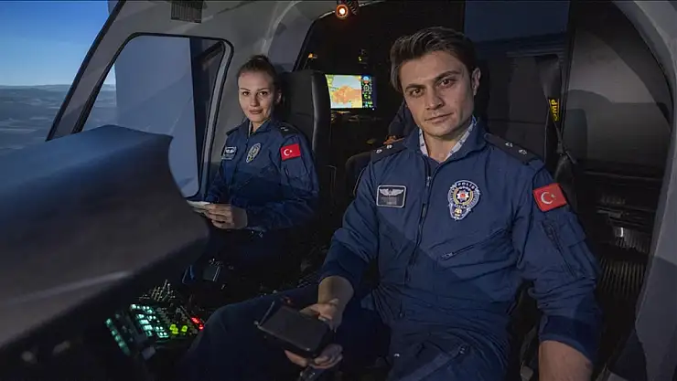 Emniyetin 'havadaki gözleri' zorlu şartlara simülatörlerde hazırlanıyor