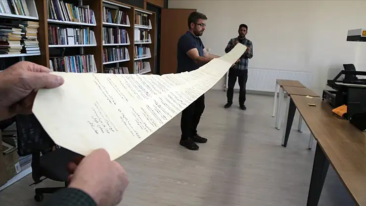 Erzurum'da 4,5 metrelik fütüvvetname, Osmanlı'dan günümüze ahilik kurallarını gün yüzüne çıkarıyor
