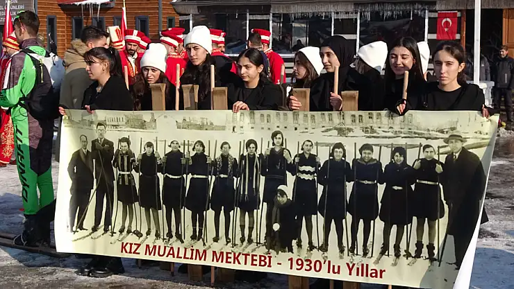 Erzurum'da asırlık kayak fotoğrafları yeniden canlandırıldı