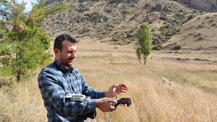 Erzurum'da doğa tutkununu heyecanlandıran anlar! Dron kamerasına yansıyan görüntüler ilgi çekti