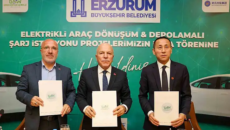 Erzurum'da elektrikli araç ve enerji depolamalı şarj istasyonu dönemi başlıyor