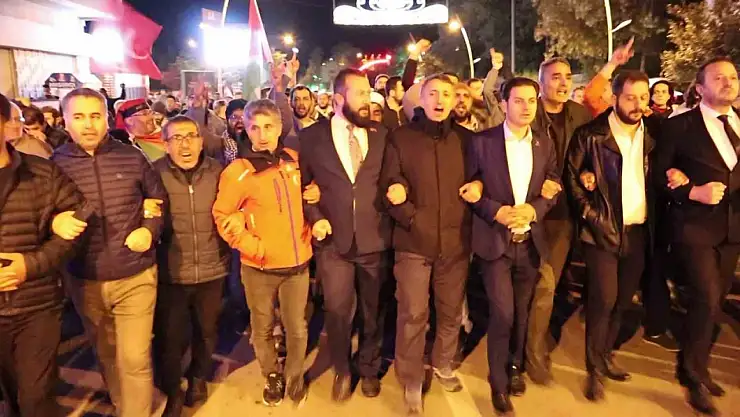 Erzurum'da Gazze'deki Sumud Filosu'na yönelik saldırıya protesto gösterisi düzenlendi