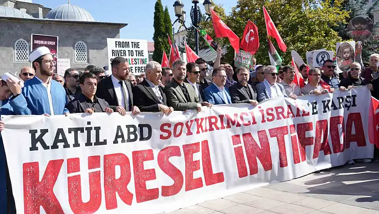 Erzurum'da Gazze İçin Protesto: Vatandaşlar İnsanlık Dramına Dikkat Çekti