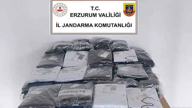 Erzurum'da Jandarmadan Operasyon: 1.15 Milyonluk 374 Tişört Ele Geçirildi