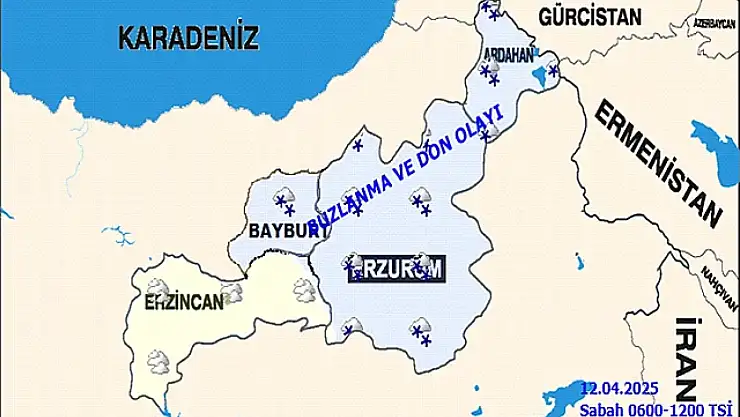 Erzurum'da kar yağışı ve don bekleniyor: Meteorolojiden uyarı!