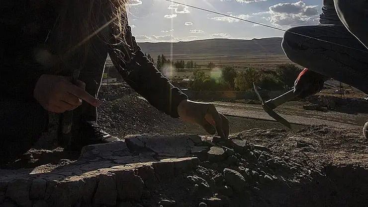 Erzurum'da kazı yapılan alanda insan kemikleri bulundu