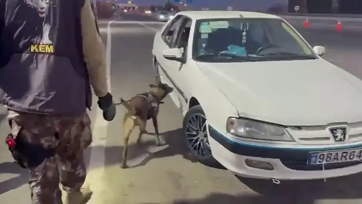 Erzurum'da Narkotik Köpeği Magnum ile 8.5 Kilogram Uyuşturucu Ele Geçirildi