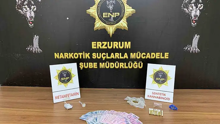 Erzurum'da uyuşturucu operasyonu: 19,25 gram sentetik kannabinoid ve 1,65 gram metamfetamin ele geçirildi!