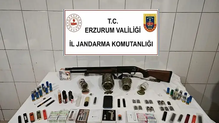 Erzurum'da uyuşturucu ve silah operasyonu: 1 tutuklama ve çok sayıda malzeme ele geçirildi