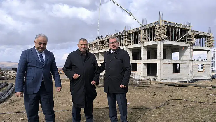 Erzurum Müftüsü Çapçı, Cevdet Ubuz Kur'an Eğitim Merkezi İnşaatında İncelemelerde Bulundu