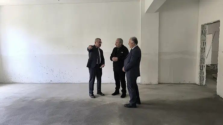 Erzurum Müftüsü Yaşar Çapçı, Kur'an Eğitim Merkezi İnşaatında İncelemelerde Bulundu