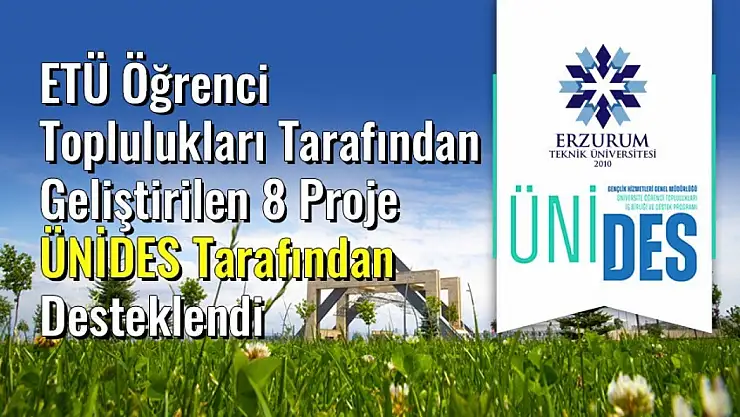 Erzurum Teknik Üniversitesi'nden 8 projeye 600 bin tl destek
