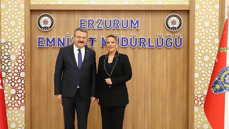 Hınıs Ağır Ceza Mahkemesi Başkanı Mine Cebeci'den Erzurum Emniyet Müdürü Kadir Yırtar'a Ziyaret