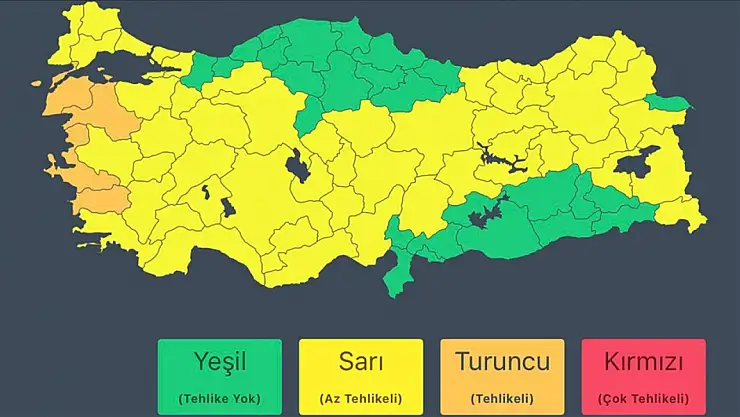 İçişleri Bakanlığı'ndan fırtına alarmı: 4 il turuncu kodda
