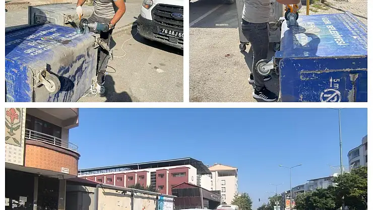 Iğdır Belediyesi, 94 çöp konteynerinin tekerleklerini yenileyerek temizlikte verimliliği artırdı