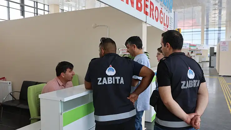 Iğdır Belediyesi bayram öncesi otobüs terminalinde güvenlik denetimleri gerçekleştirdi