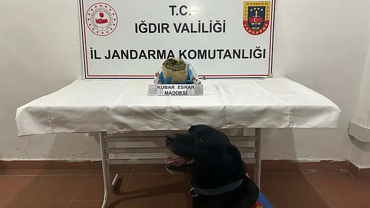 Iğdır'da 1 kilogram kubar esrar ele geçirildi