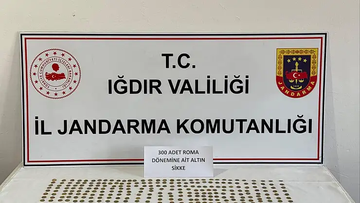 Iğdır'da tarihi eser kaçakçılığı operasyonu: 300 altın sikke ele geçirildi