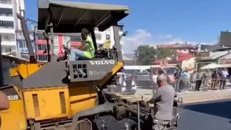 Kağızman'da Hal Arkası Sokak'ta Asfalt Çalışmaları Başladı