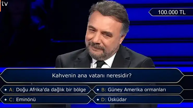 Kahvenin ana vatanı Doğu Afrika'da dağlık bir bölge mi, Güney Amerika ormanları mı, Eminönü mü, Üsküdar mı?