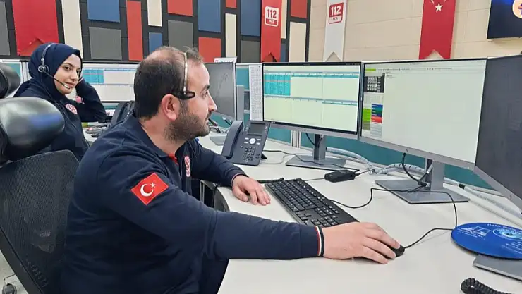 Kars 112 Acil Çağrı Merkezi, 2024'te 333 bin 778 çağrıya yanıt verdi!