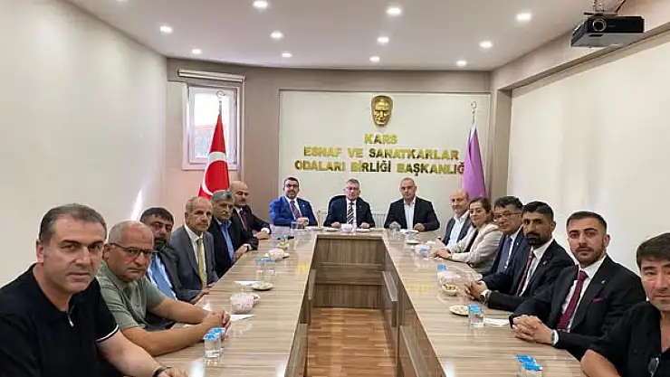 Kars Esnaf ve Sanatkarlar Odaları Birliği'ne AK Parti Heyetinden Ziyaret
