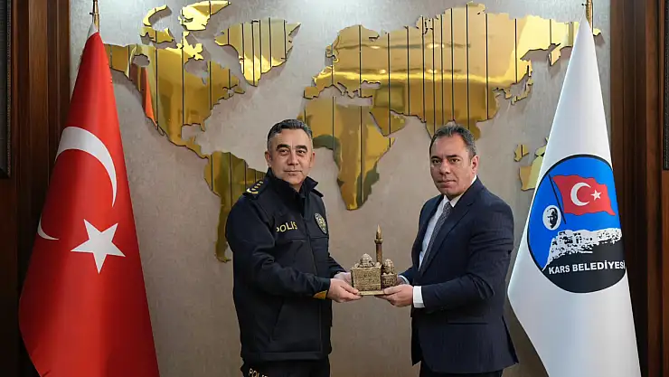 Kars İl Emniyet Müdürü Kars Belediyesi'nde Ağırlandı