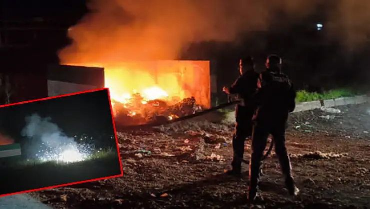 Kars'ta hurda lastik yangını, elektrik tellerine zarar verdi can kaybı yok