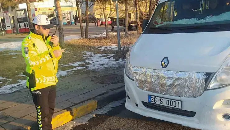 Kars'ta öğrenci servislerine güvenlik denetimi
