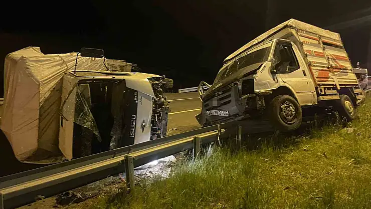 Kars'taki kazada 3 yaralı, 1 büyükbaş hayvan telef oldu
