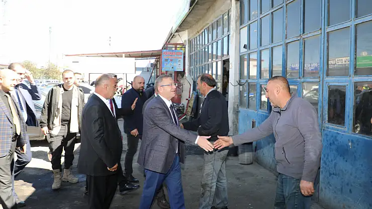 Kars Valisi Ziya Polat, Küçük Sanayi Sitesi Esnafını Ziyaret Etti