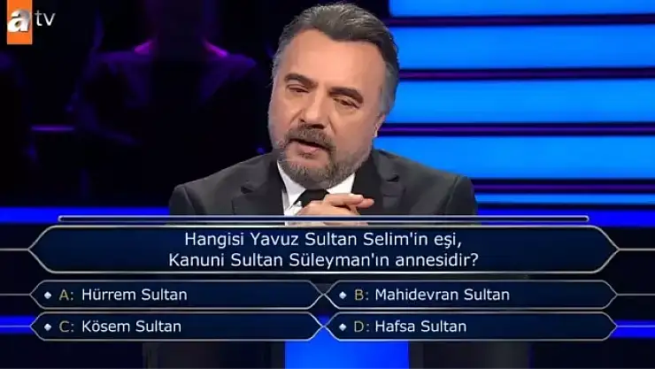 (Kim Milyoner Olmak İster) Yavuz Sultan Selim'in eşi kim, adı ne?