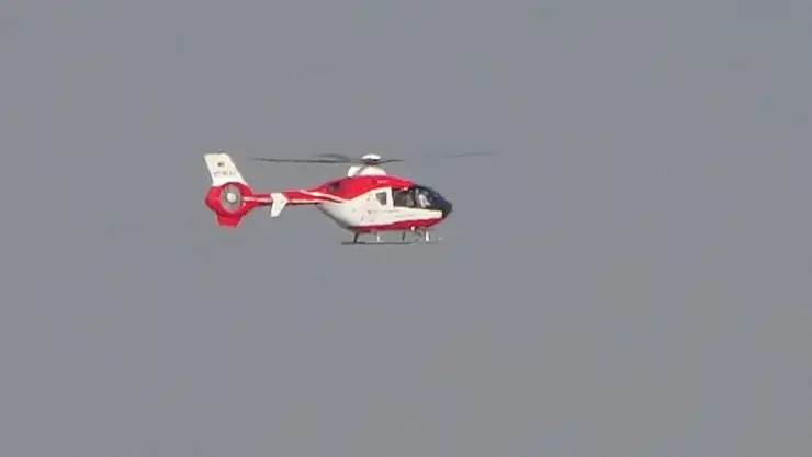 Konjenital kalp hastası bebek helikopterle Gaziantep'e nakledildi