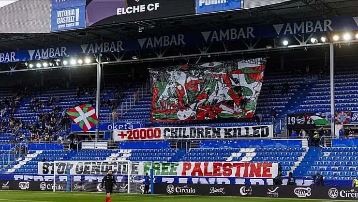 La Liga'da Bask tribünlerinden Filistin'e büyük destek