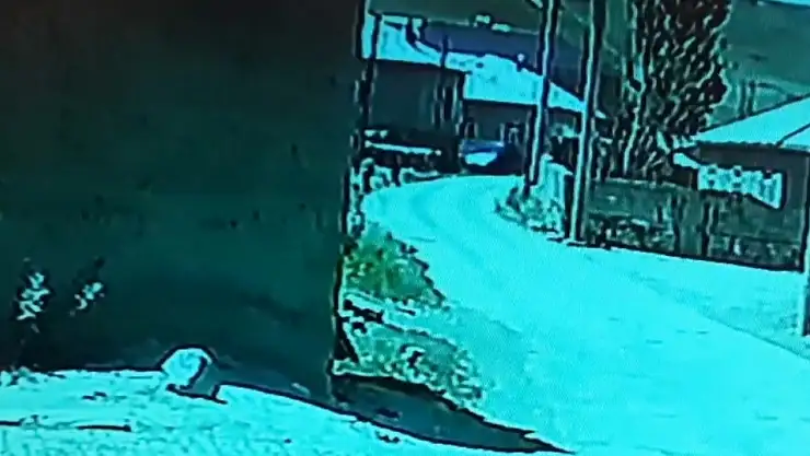 Lastiği patlayan kamyonet duvara çarptı, çocuklar panik içinde kaçtı